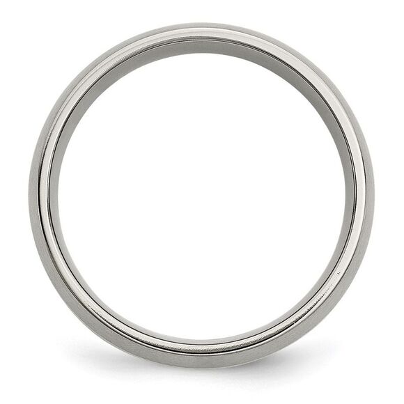 Kazi Luxury Chisel Titanium Brushed with 14k Gold Inlay 8mm Band - Picture 2 of 9